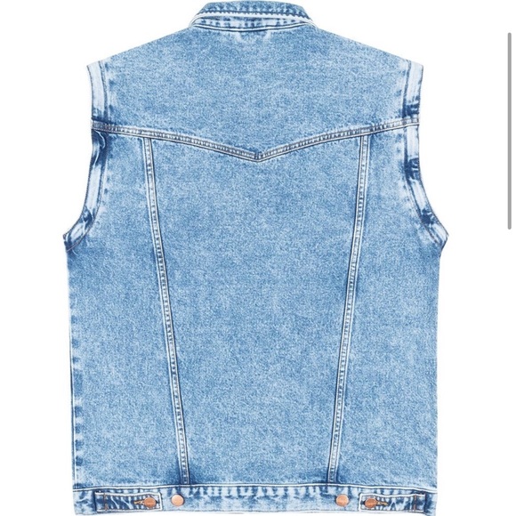 2 in 1 Wrangler Heritage Jean denim jacket zip off sleeves jacket! - Picture 9 of 16